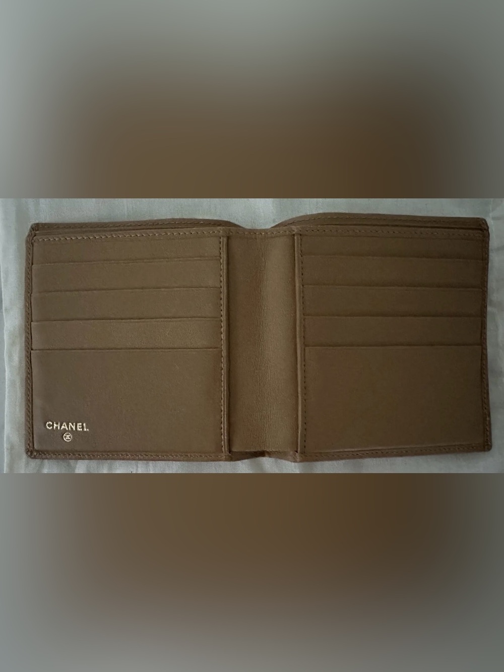 🤎🍂🍁Gorgeous!! Chanel Card Holder Bill Wallet Lambskin Unisex Small Leather Goods - Picture 2 of 4